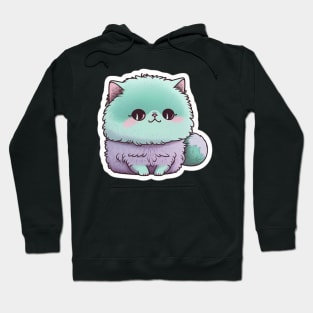 Elegant Persian Cat Sticker for Cat Lovers Hoodie